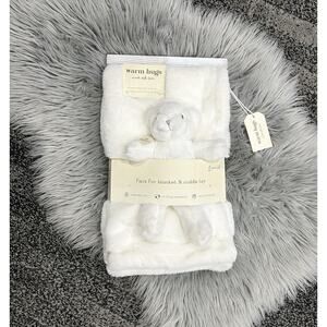 Warm Hugs Made With Love 2pc Blanket‎ And Plush Bundle 30x36”